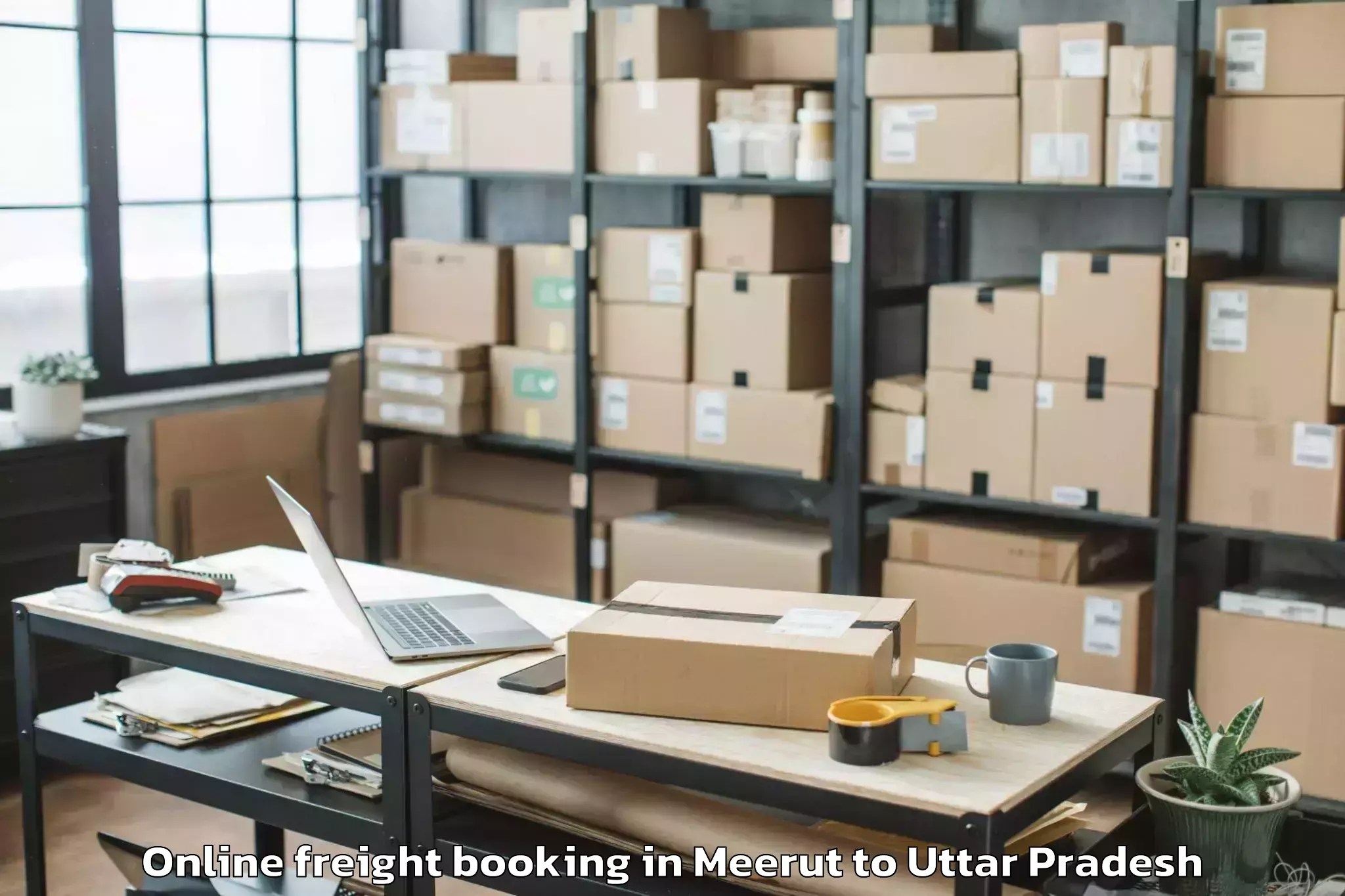 Efficient Meerut to Usehat Online Freight Booking